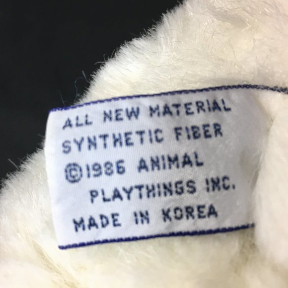 Vintage Animal Playthings Bunny Plush White Pink - Picture 8 of 9